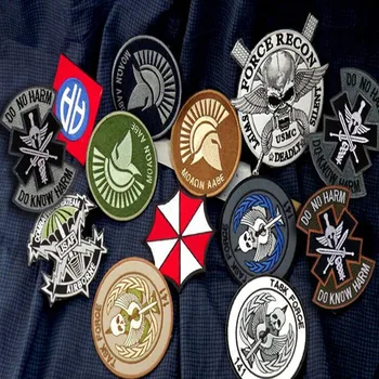 Molle Taktických vojenských pásky, nálepky Odznak Epaulet Škvrny Remienok na ruku Handričku Batoh taška Odznaky Patch Príslušenstvo ( $12.5 pre 4pc)