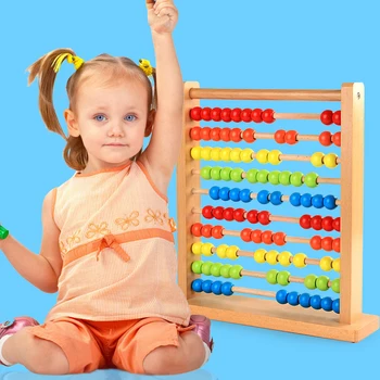 Montessori deti 's drevené hračky rainbow abacus skoro matematika vzdelávanie detí