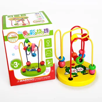 Montessori výchovy mini malé korálky okolo drevené hračky, puzzle džbán hands-na materskej školy darček