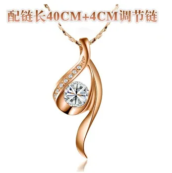 MOONROCY Drop Shipping Módne Šperky veľkoobchod Crystal Náhrdelník rose gold Color Žien svadobný náhrdelník Darček