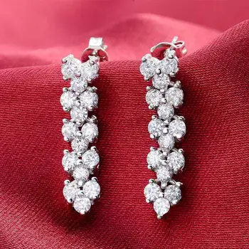 Moonso 925 Sterling Silver náušnice ťažné darčeky Hoop Earings 925 pre ženy ženy, svadobné šperky E684