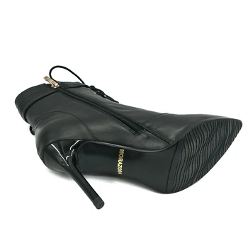MORAZORA Veľká veľkosť 34-43 členková obuv na jar jeseň originálne kožené topánky žena tenké podpätky, topánky žena zips pevný móda