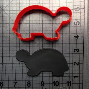 Morská Korytnačka A Korytnačka Série Vyrobené 3D Vytlačené Fondant Cake Zdobenie Bral Cookie Cutter Nastaviť