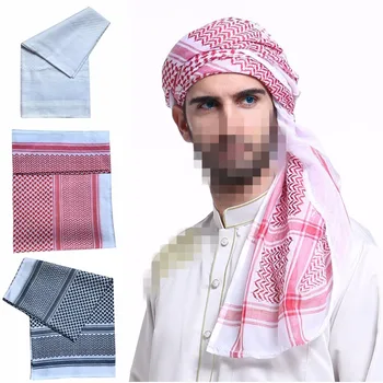 Moslim, Čiapky Pre Mužov Arábia Muž Šatku Moslimských Hidžáb Šatku, Šál Arabčina Keffiyeh Šatky Módne Turban Klobúk Abaya Islamské Oblečenie