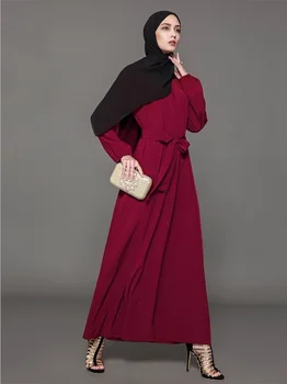 Moslimské Ženy Maxi Šaty Abaya Full-dĺžka Dlhé Šaty, Šaty s Oknami Tunika Jilbab Jalabiya Blízkom Východe Ramadánu Arabských Islamské Oblečenie
