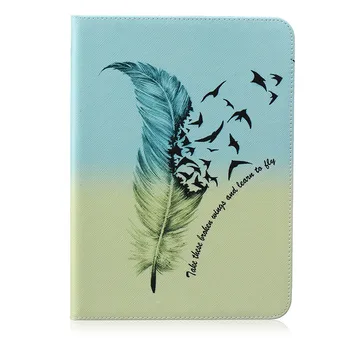 Motýľ Sova Cartoon PU Kože Flip Stojan zahŕňať Prípady, Pre Samsung Galaxy Tab 4 10.1