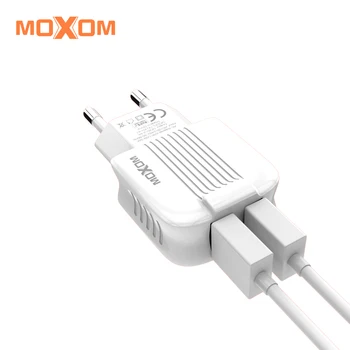 MOXOM Dual USB Wall Nabíjačku s 2 AutoID Porty EÚ Plug Rýchlo Nabíjací Adaptér Travel pre iPhone, iPad, Samsung Huawei Xiao