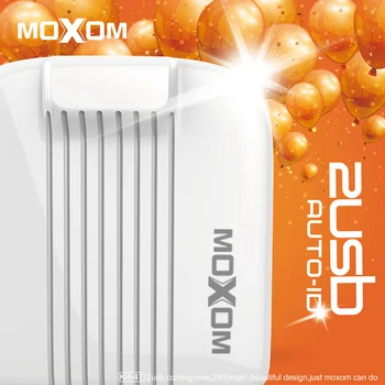 MOXOM Dual USB Wall Nabíjačku s 2 AutoID Porty EÚ Plug Rýchlo Nabíjací Adaptér Travel pre iPhone, iPad, Samsung Huawei Xiao