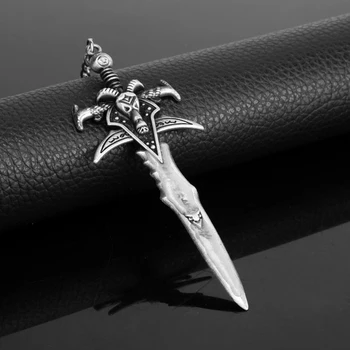 MQCHUN Svetovej Vojny Remesiel WOW Lich King Frostmourne Meč Zbraň Dýku Kovové Údaje Hračka s Kľúčom Krúžok -50