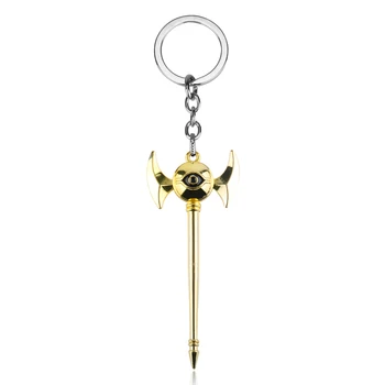MQCHUN Yu-Gi-Oh Tisícročia Rod Zlatý Kov Maskot Keychain Zliatiny Keyring Anime Cosplay YuGiOh Prívesok prívesok na Krúžok porte clef
