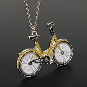 MQCHUN Šperky Bicykli Prívesok Náhrdelníky Cyklistické Náhrdelník pre Ženy, Mužov Charms Telo Požičovňa Športových Náhrdelník Cyklistický Darček-30