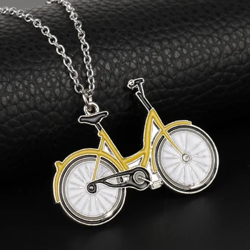 MQCHUN Šperky Bicykli Prívesok Náhrdelníky Cyklistické Náhrdelník pre Ženy, Mužov Charms Telo Požičovňa Športových Náhrdelník Cyklistický Darček-30