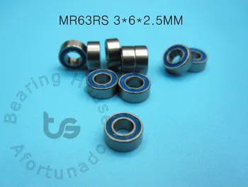 MR63RS ložisko 3*6*2.5(mm) ABEC-5 Gumy Zapečatené Miniatúrne Mini Ložisko doprava zdarma PÁN MR63RS chrómová oceľ ložisko