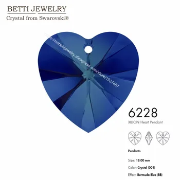 Ms Betti Hot predaj s krištáľovo od swarovski 6228 XILION Srdce prívesok 18 mm voľné korálok, kameňa maloobchodné pre šperky, takže bijoux