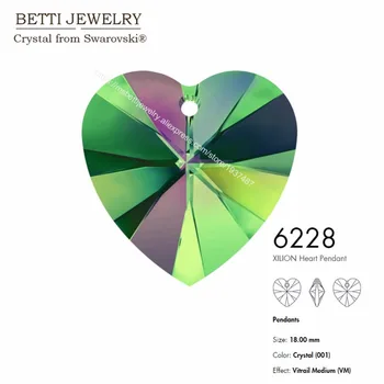 Ms Betti Hot predaj s krištáľovo od swarovski 6228 XILION Srdce prívesok 18 mm voľné korálok, kameňa maloobchodné pre šperky, takže bijoux