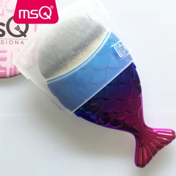MSQ Morská víla Foundation make-up Štetec Ryby Tvarované Blusher Kozmetické Make-up Štetec Tool Kit Fishtail Spodný Obrys Blending Brush
