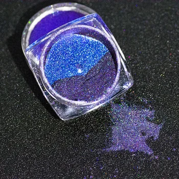 Mtssii Fialová Chameleon Holografické Zrkadlo na Nechty, Glitter Prášok 0.2 g Holo Svieti Chrome Pigment Prachu Manikúru, Nail Art Decor