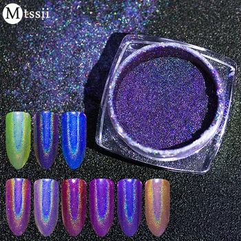 Mtssii Fialová Chameleon Holografické Zrkadlo na Nechty, Glitter Prášok 0.2 g Holo Svieti Chrome Pigment Prachu Manikúru, Nail Art Decor