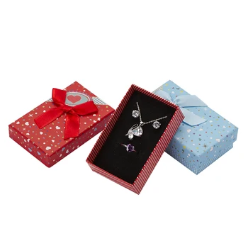 Multi farby Šperky Box 5*8 cm Šperky Nastavuje Zobrazenie Papierové Krabice Náhrdelník/Náušnice/Krúžok Box Balenie Darčeka 32pcs/veľa Veľkoobchod