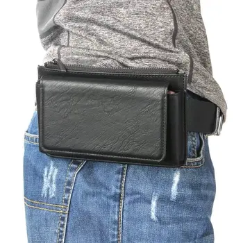Multi-funkčné kabelku pás 5.5-palcový mobilný telefón Prípade, zips tri vrecko na vak, ochranný kryt pre Blackview A7 /Oukitel K3