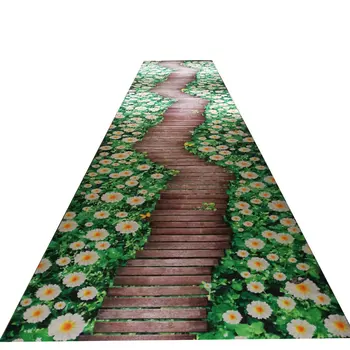 Multi Veľkosť 3D Zelená Tráva Cestnej Rose Koberec Spálne Dekorácie Mäkké Podlahy Koberec Obývacej Miestnosti Podlahové Koberce, protišmykové Rohože C101
