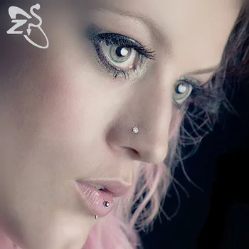 Multicolor Drahokamu Nos Krúžky Bar Piercing Nez Chirurgickej Ocele Crystal Háčiky Nosnej Dierky, Piercing Nosa Klincami Pin Ženy Jewellry