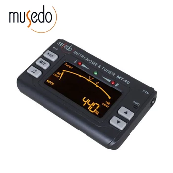 Musedo MT-40 Guitar Tuner Elektronický Digitálny 3 v 1 LCD Guitar/bass/husle/drumbľa Tuner Metronóm Tone Generator Tuner Klip