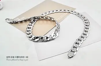 Muži mincový striebro náhrdelník & Prívesky,originálne pevné, čisté, strieborné šperky,muži hrubé reťaze 12,5 mm, rýdzeho striebra náhrdelník