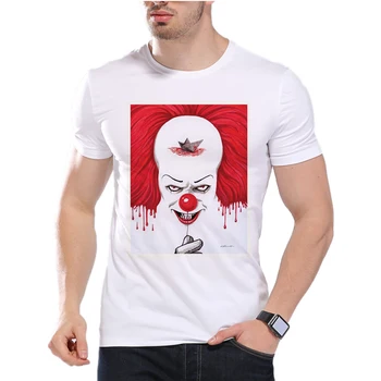 Muži TO T-shirt Lete Stephen King Je Horor Film Tanec Klaun Pennywise Monster Vytlačené Krátky Rukáv T Shirt D7-8#