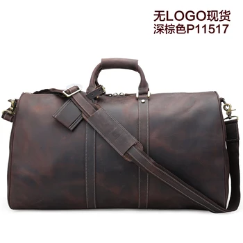 Muži to veľká kapacita originálne kožené cestovná taška odolná crazy horse kožené cestovné duffle Reálnom kožené veľké rameno víkend taška