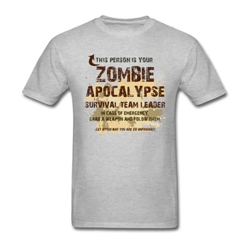 Muži Zombie Apokalypsa Team Leader tričko Novinka Wordscustomize tričko pre väčšie O-krku letné Tričká, Lacné, Veľkoobchod