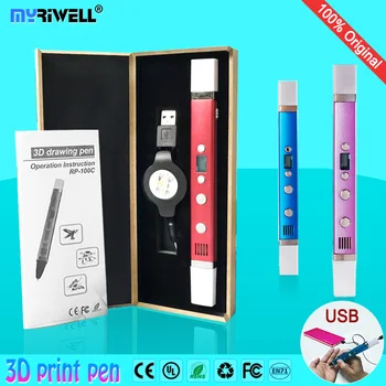 Myriwell 3d pero 3d perá,LED displej,USB Nabíjanie,3 d pero 3d model Smart 3d tlač pero,Podporujú mobilné napájanie,Dieťa darček