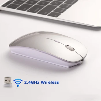 Myš Bluetooth pre Macbook Air Pro,pre Win10/Mac Prenosný Počítač Bezdrôtová Myš, Dobíjacia Vypnúť Tichý Optical Gaming Mouse