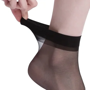 MZ12F03 MANZI Žien Crystal Hodváb Neviditeľné Krátke Ponožky Č Zobraziť Voľný čas Módne Tenké Ponožky pre Jar Leto