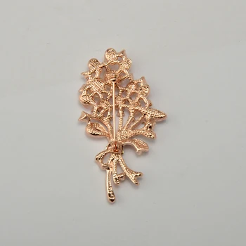 MZC Opal Brošňa Veľký Zlatý Kvet s Kamienkami Jemné Šperky Broches Kolíky Broach Ženy Šperky X1671