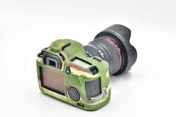 Mäkké Silikónové Gumy Fotoaparát Ochranné Telo Kože Pre Canon 6D DSLR Camera Bag chránič kryt