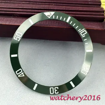 Móda 38mm svetelné značky zelená keramická fazeta vložiť sledovať fit automatické pánske hodinky rámu