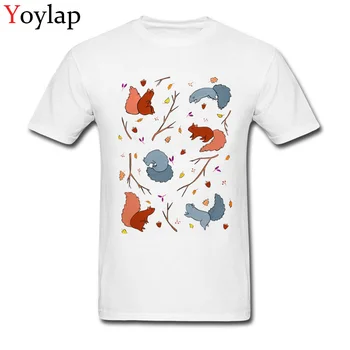 Móda Bavlna T-shirt pánske Topy & Tees Leto/Jeseň Krátky Rukáv, golier Posádky Krku Osobné Oblečenie Veverička Riot Cartoon Dizajn