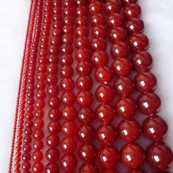 Móda Charms Lady Perly Prírodné Červený Kameň Kolo Voľné Dištančné Korálky 4 6 8 10 12 mm Pre DIY Náramky & Náhrdelníky