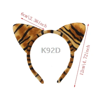 Móda dievčatká Plyšový Tiger, Leopard Mačka Ucho hlavový most Vlasy Kapely Cosplay Party Fantázie N03