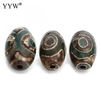 Móda Dzi perly Prírodné Tibetskej Dzi korálky lištovanie Dámske Bubon rôznych veľkostí pre výber Otvor:Cca 2 mm 5 ks/Taška