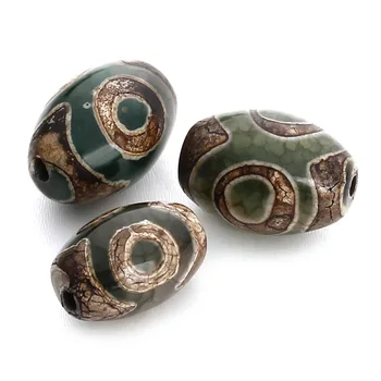 Móda Dzi perly Prírodné Tibetskej Dzi korálky lištovanie Dámske Bubon rôznych veľkostí pre výber Otvor:Cca 2 mm 5 ks/Taška