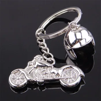 Móda Halley Motocyklové Prilby Strieborný Prívesok Krúžok Trinket Auto Keychain Kúzlo Ženy Šperky Keyring Muž So Suvenírmi Strany Darček