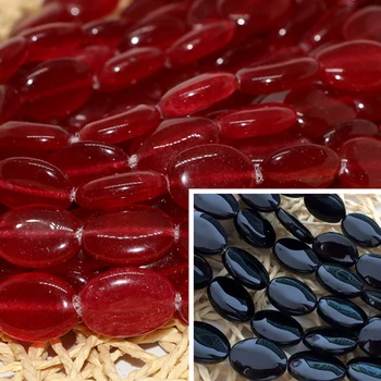 Móda kameň červený chalcedony jades black carnelian agat 13x18mm oválne voľné korálky vysoko kvalitné ženy šperky robiť 15 palcov B327