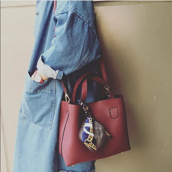 Móda najnovší dizajn žien vintage kabelky stručný jedného pleca vedro tašky žiarovka šatka čierna/šedá/červené víno