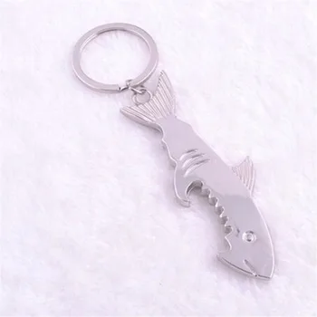 Móda Otvárač Auto Keychain Ryba Žralok Kľúč Reťazca Krúžok Pás Visí Ozdoby Príveskom Keyring Pedant Taška Dekorácie