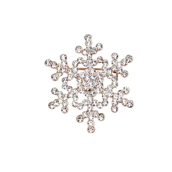Móda Plná Drahokamu Brošňa pre Ženy Snowflake Dizajn Elegantný Veľké Brošňa Kolíky Vianočné Darčeky, Šperky #JO018