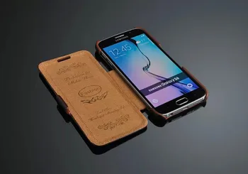 Móda pravej Kože Flip Cover obal pre Samsung Galaxy S6 G9200 Najvyššej Kvality Značky Pôvodné Skvelého Full-Useň