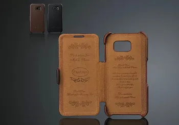 Móda pravej Kože Flip Cover obal pre Samsung Galaxy S6 G9200 Najvyššej Kvality Značky Pôvodné Skvelého Full-Useň