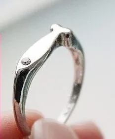 Móda ryby krúžky prst prsteň módne snubný prsteň 316L nerezovej ocele, šperky veľkoobchod doprava zadarmo
